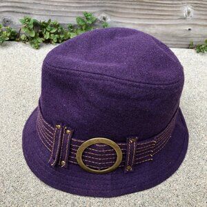 THE HATTER COMPANY Fedora Hat One Size Purple Felt Cap